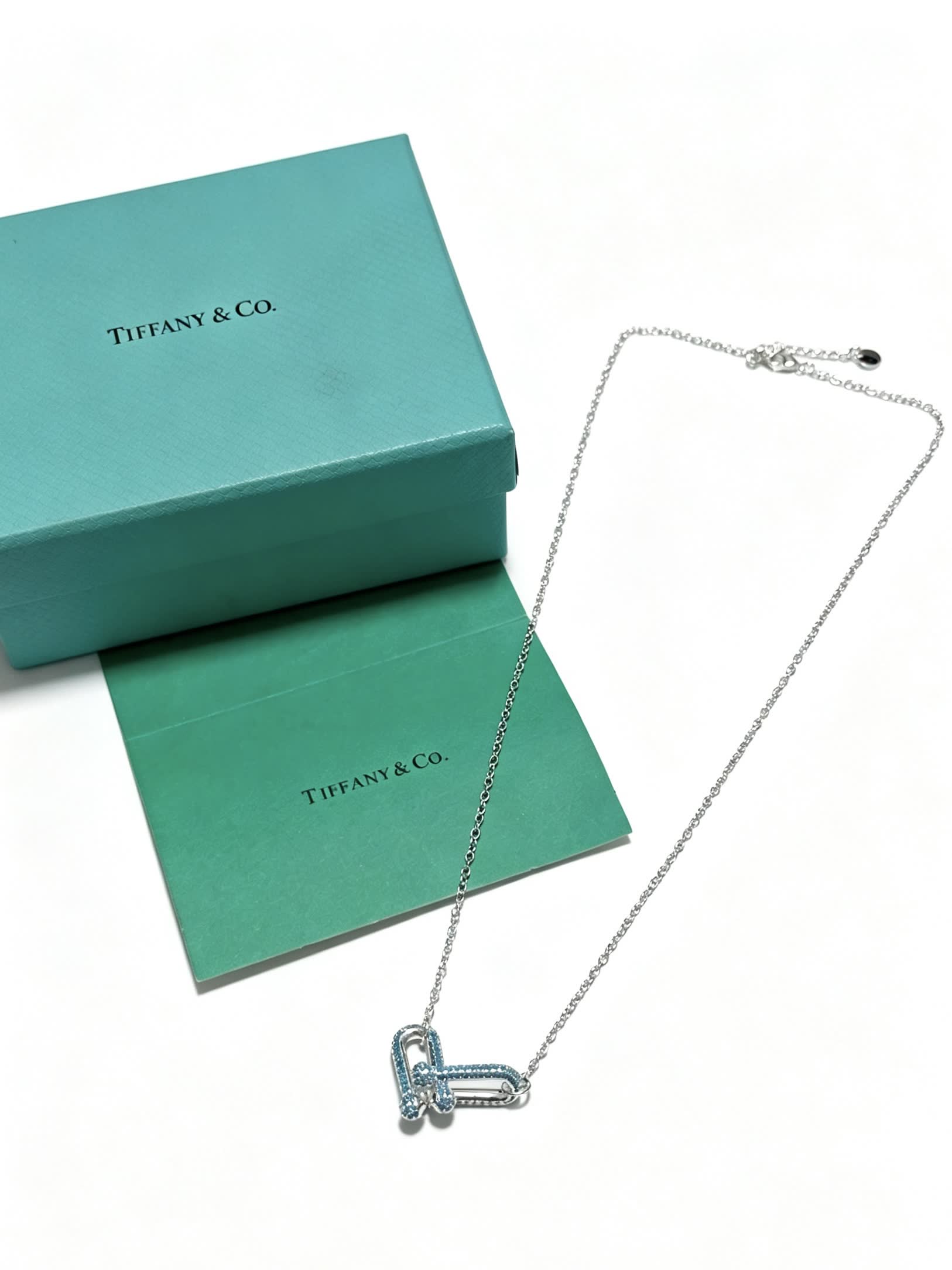 Tiffany & Co. Blue Diamond Lock Necklace